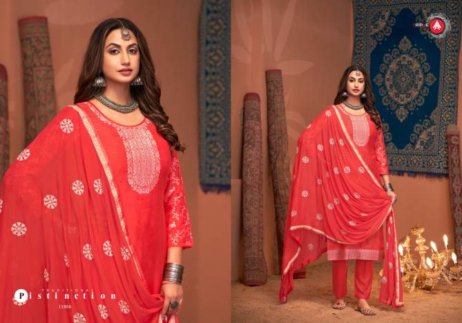 Tulip Vol 9 By Triple Aaa Viscose Muslin Lakhnavi Jacquard Dress Material Suppliers In Mumbai